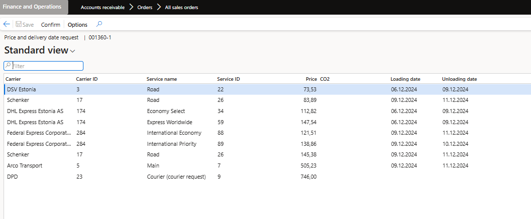 D365fo Cargoson Price And Delivery Time Requests 2